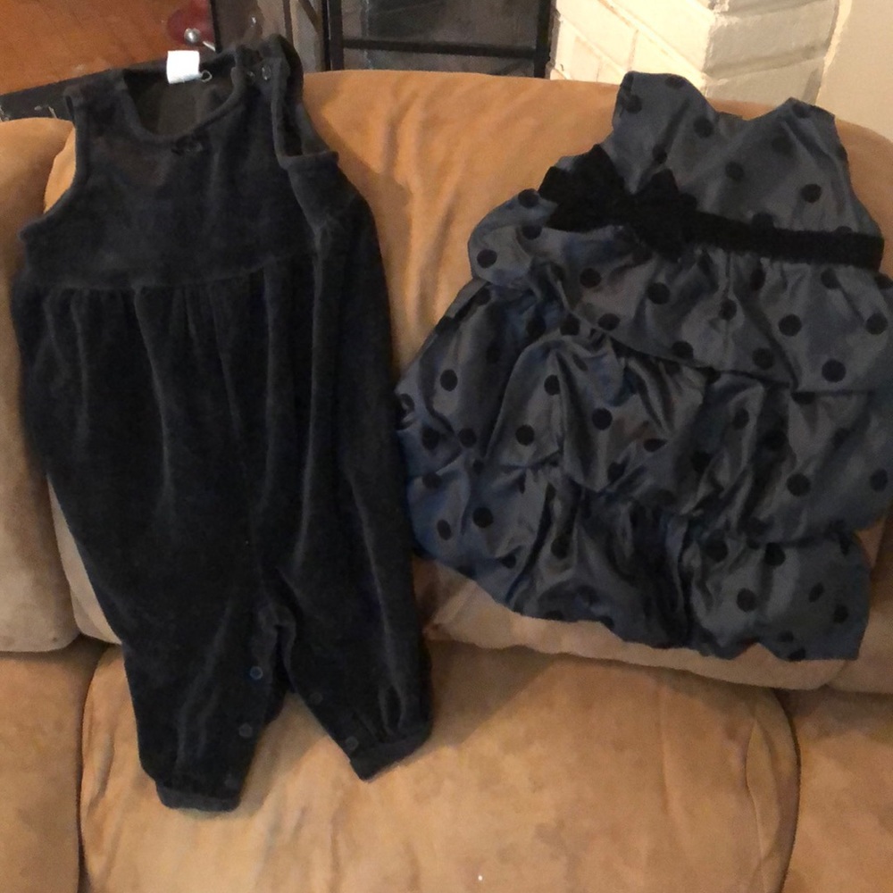 Baby girls dress and romper